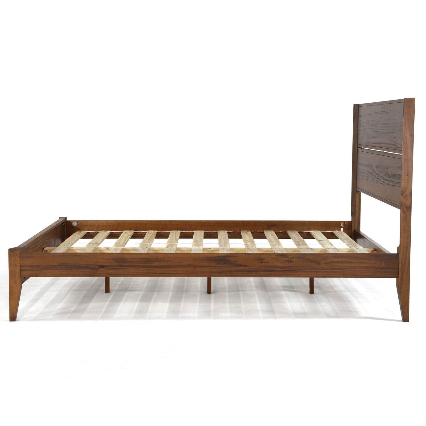 mid century modern wooden bed frame queen with headboard