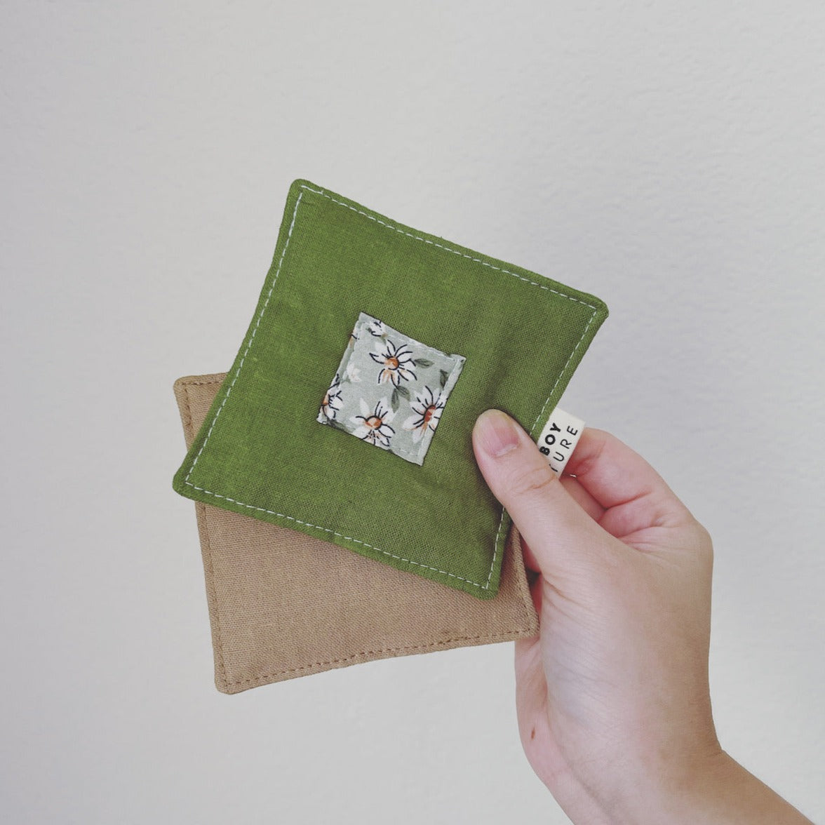 Natural Linen Coasters | Japandi Style | Minimalist Decor - Harmonie Workshop