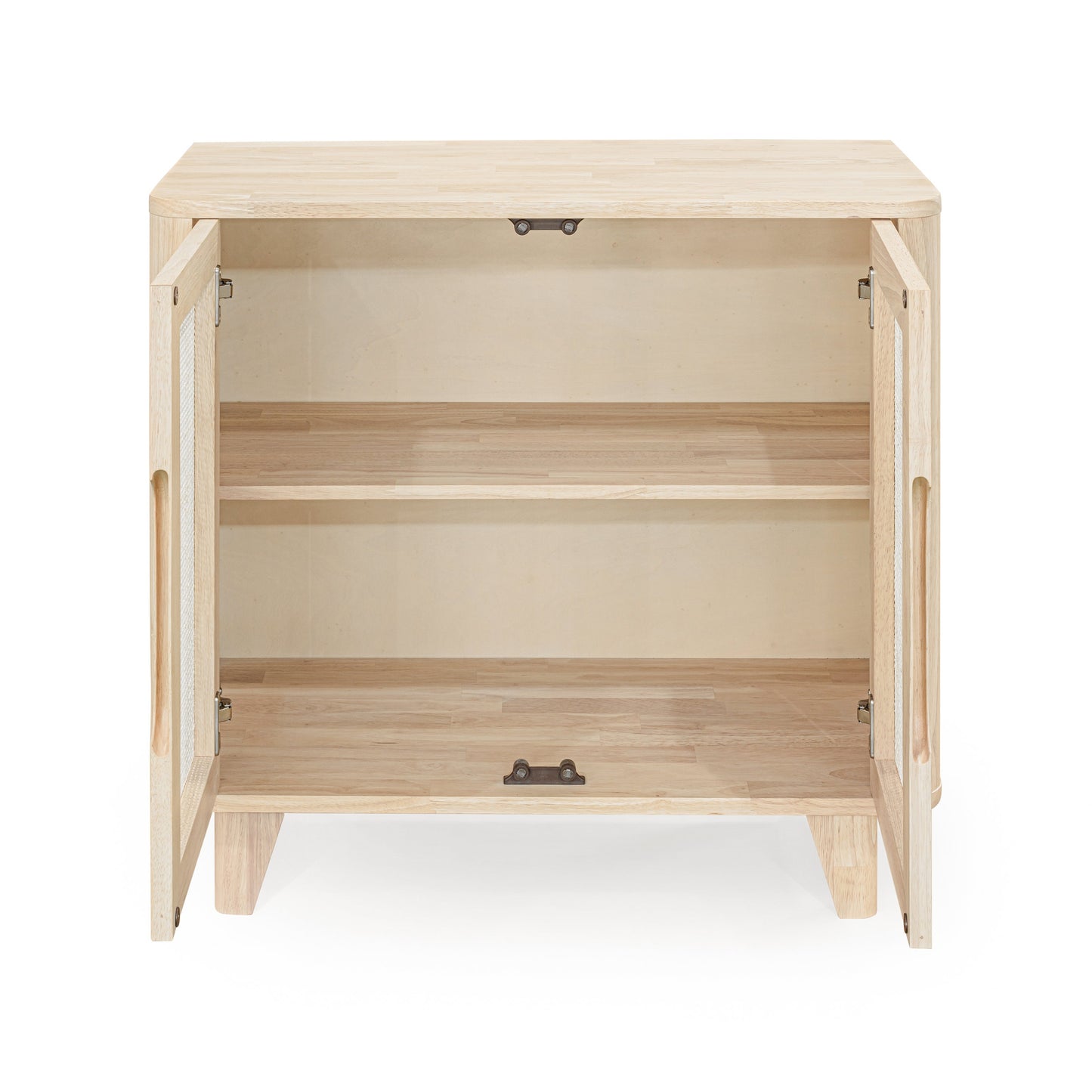 coastal solid wood accent cabinet with cane door 32in
