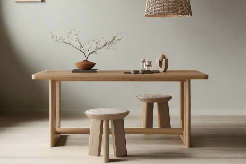 Wood Dining Table for 6 - Modern and Transitional Style