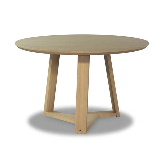 48 Inch Round Scandinavian Solid Wood Dining Table