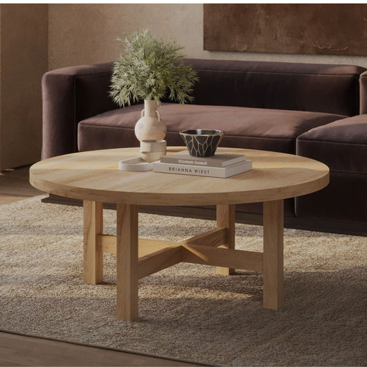 Helio Solid Pine Wood Coffee Table (40'')