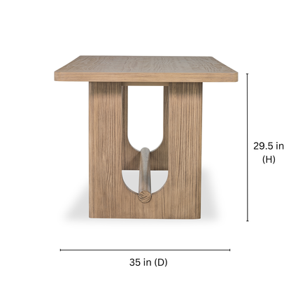 dimensions of Elys Wood dining table