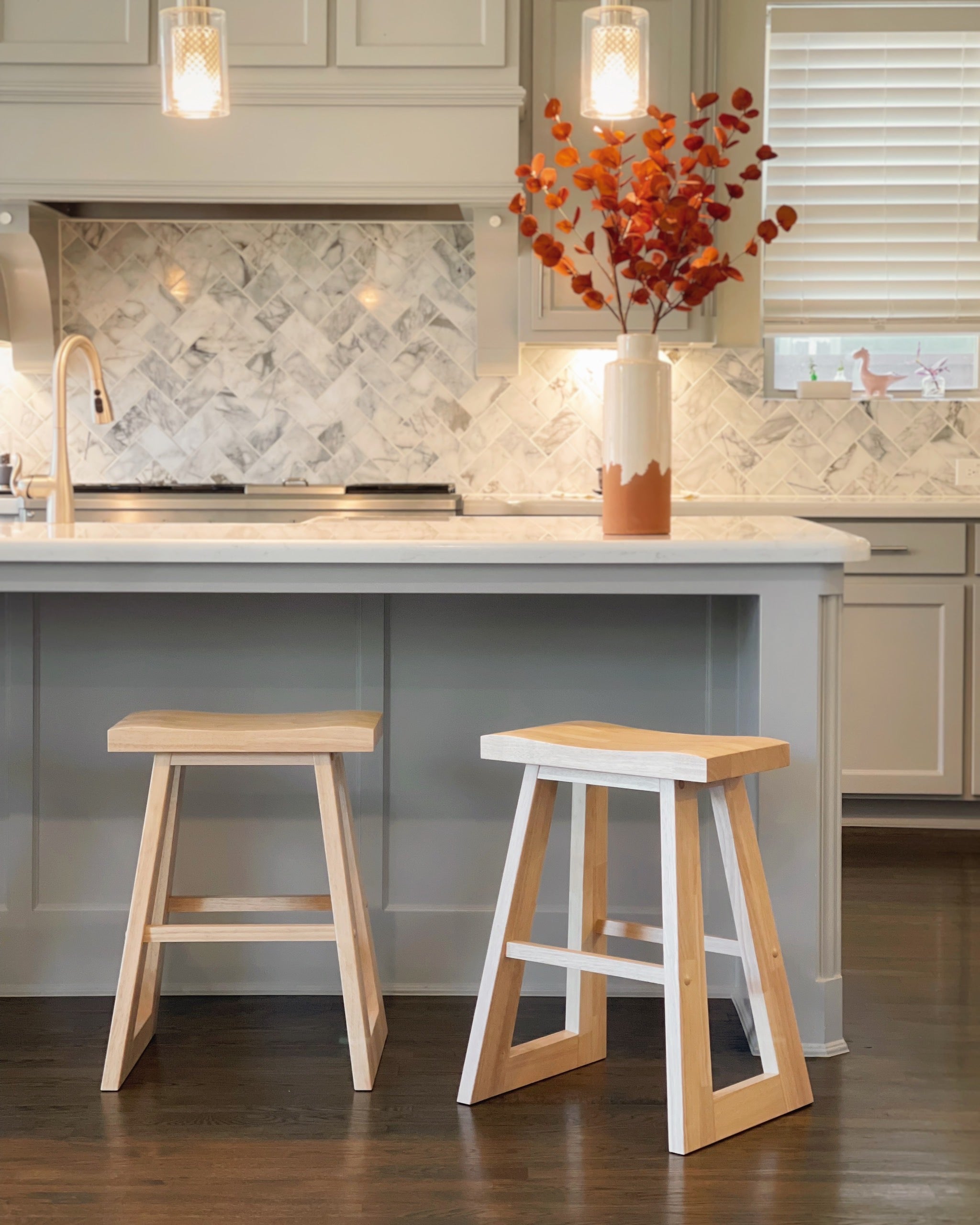 solid wood counter barstool