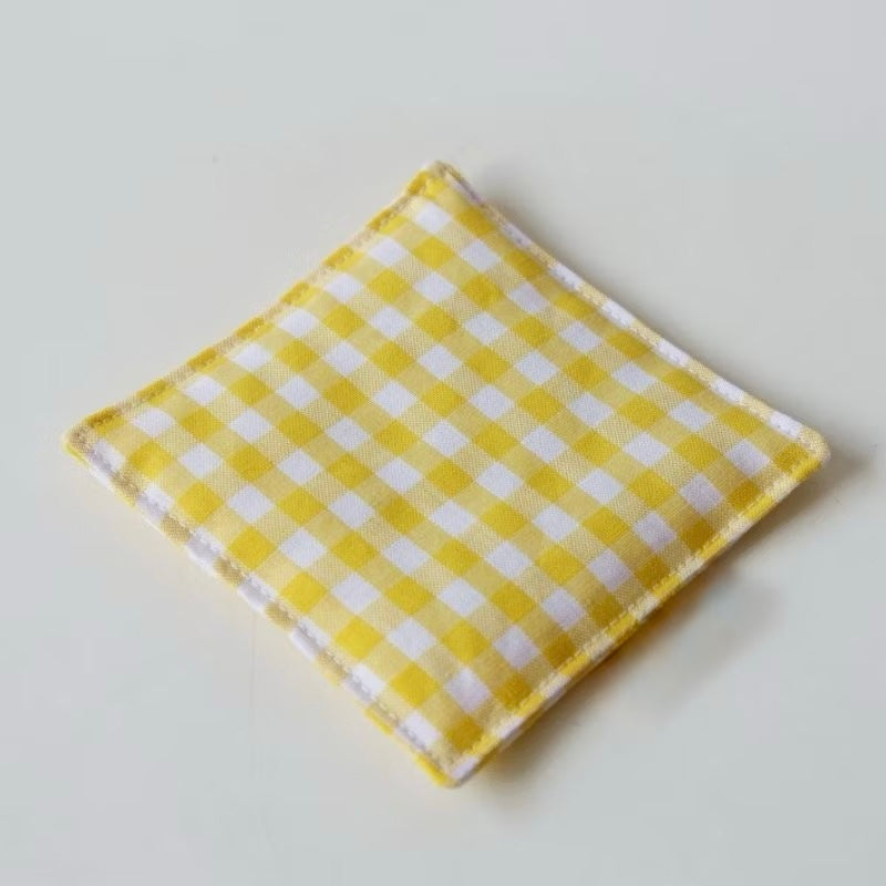 Set of 4 Natural Linen Coasters | Japandi Style | Minimalist Decor