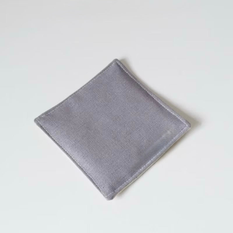 Set of 4 Natural Linen Coasters | Japandi Style | Minimalist Decor