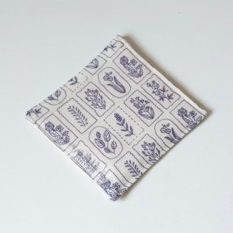 Set of 4 Natural Linen Coasters | Japandi Style | Minimalist Decor