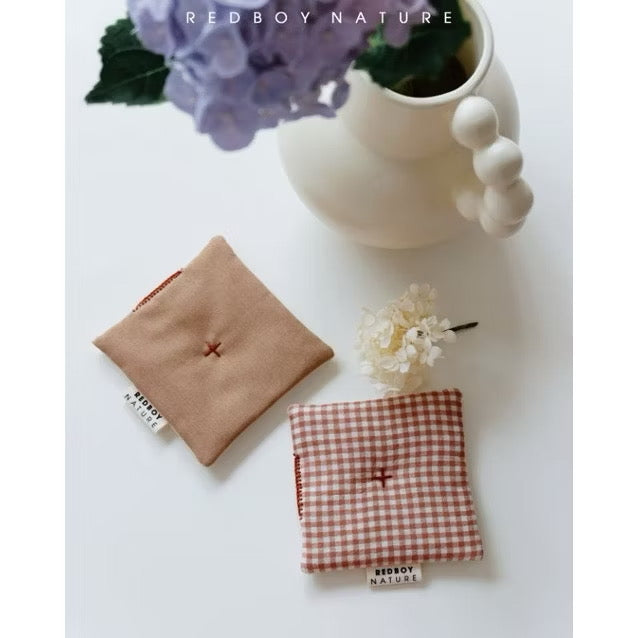 Set of 4 Natural Linen Coasters | Japandi Style | Minimalist Decor