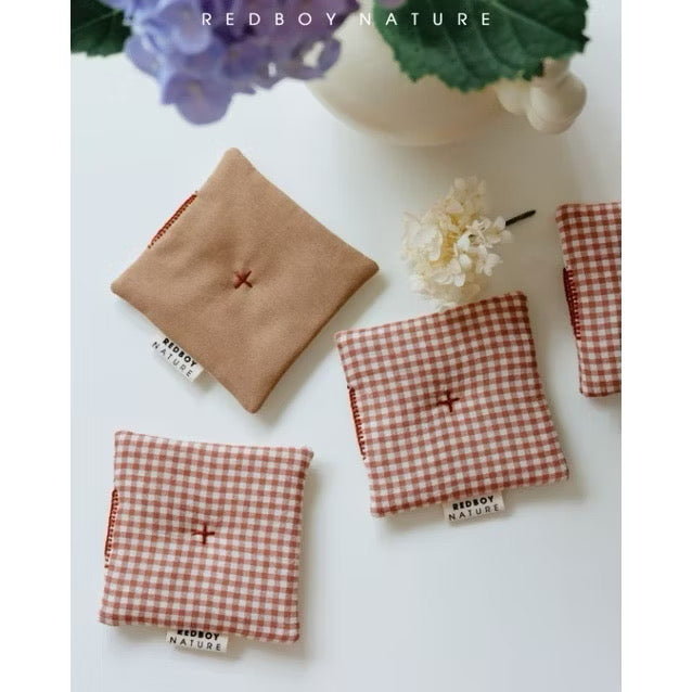 Set of 4 Natural Linen Coasters | Japandi Style | Minimalist Decor