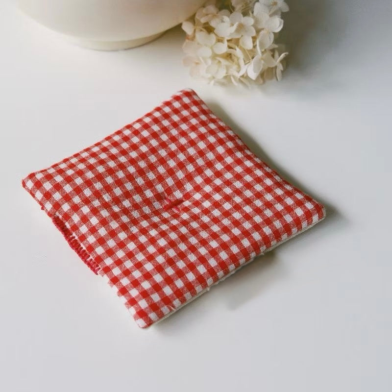 Set of 4 Natural Linen Coasters | Japandi Style | Minimalist Decor