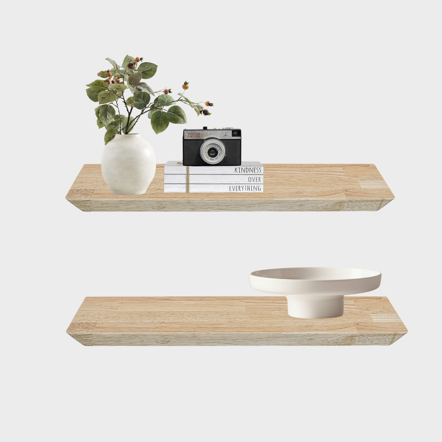 natural edge floating shelves set of 2 in 24'' and 30''