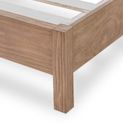 modern solid wood queen bed