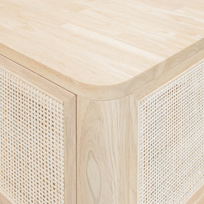 coastal modern wood and cane
