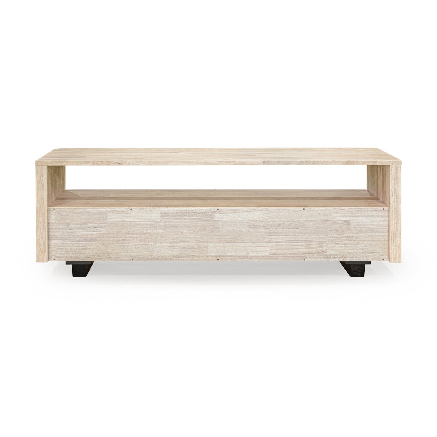 modern boho solid wood tv stand with cane door 