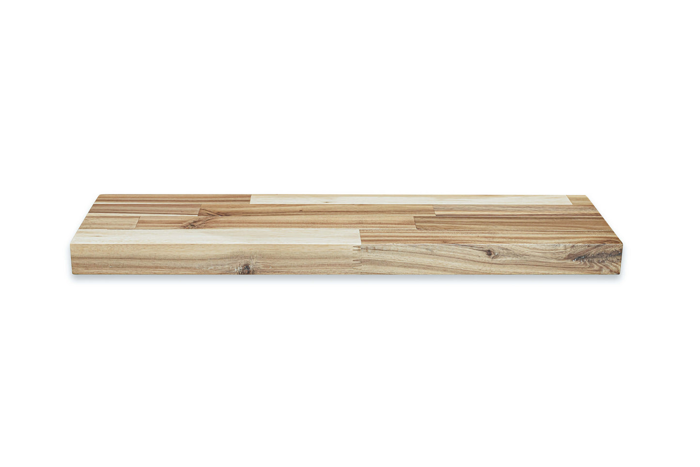 acacia wood floating wall shelves