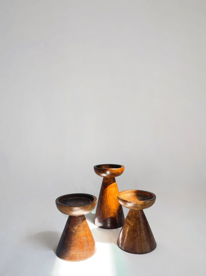Tealight Candles Holder |Handcrafted |Wood Set