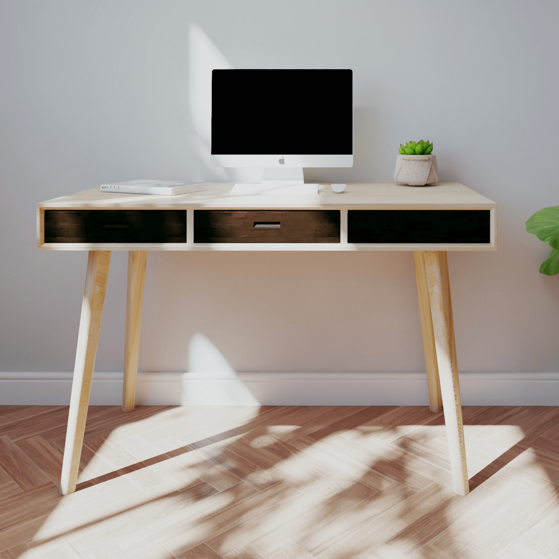 scandinavian design desk solid wood desk