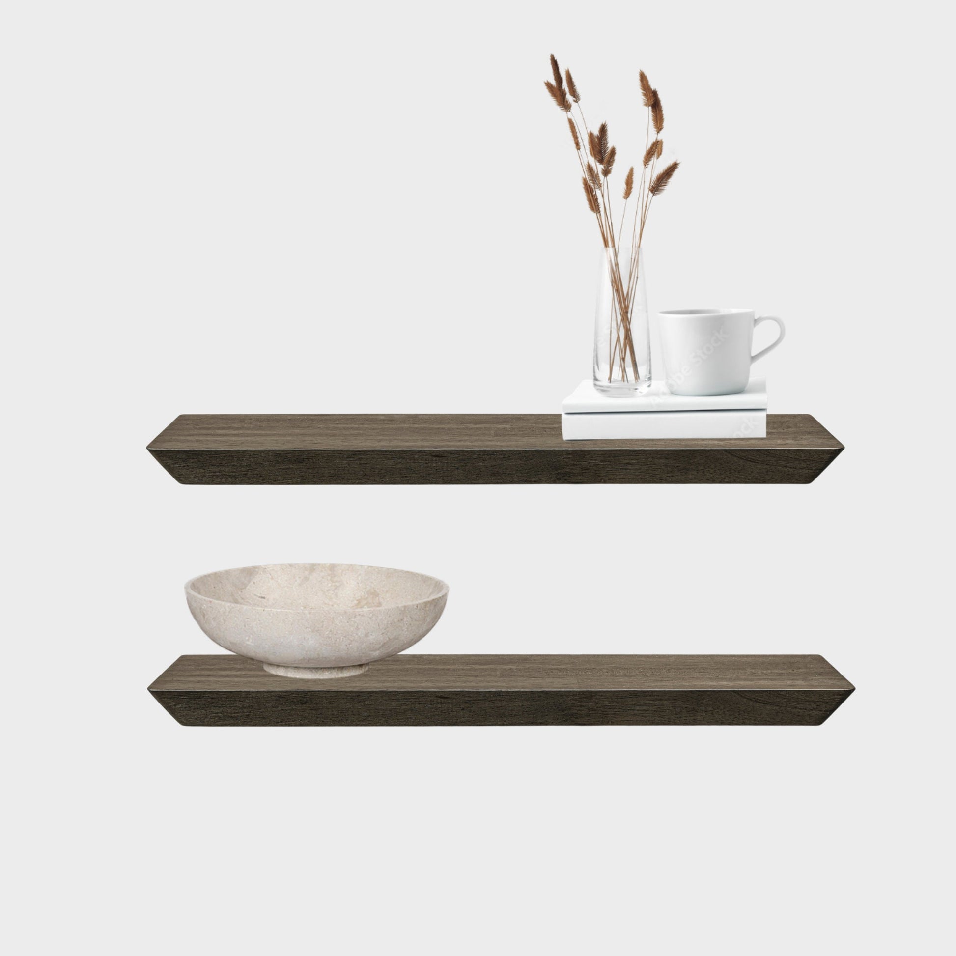 modern solid wood floating wall shelf