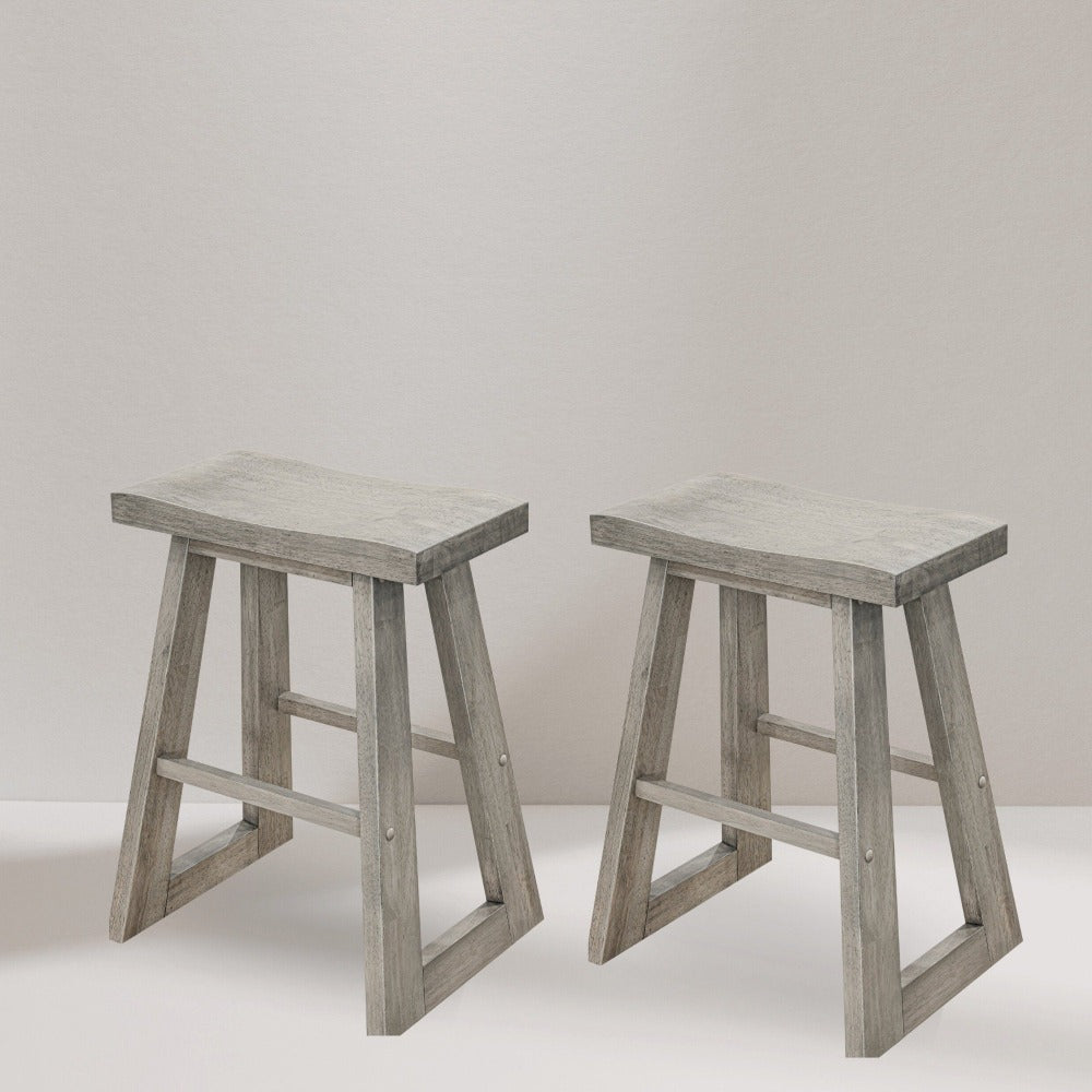 solid wood counter stool set of 2