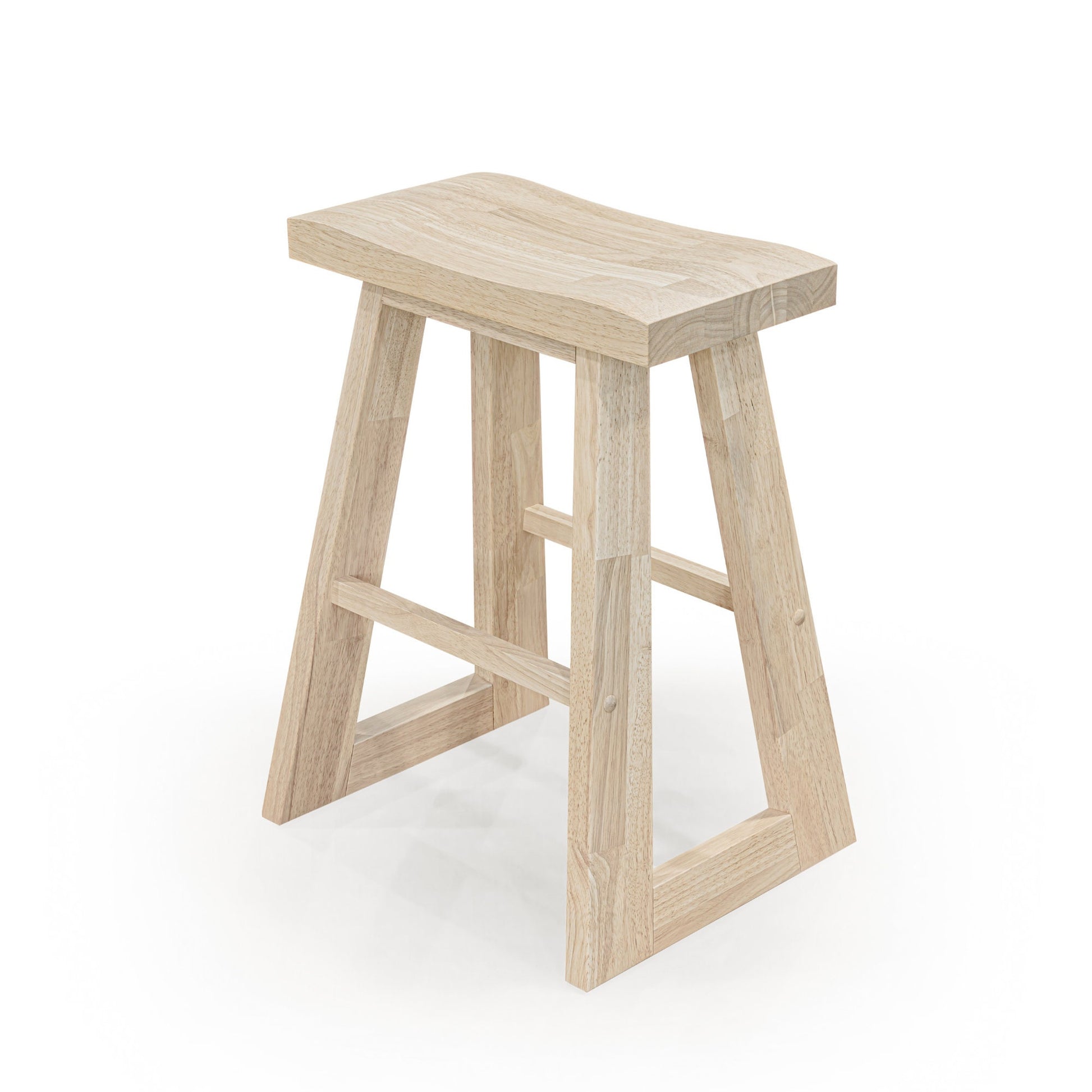 best natural solid wood counter stool 