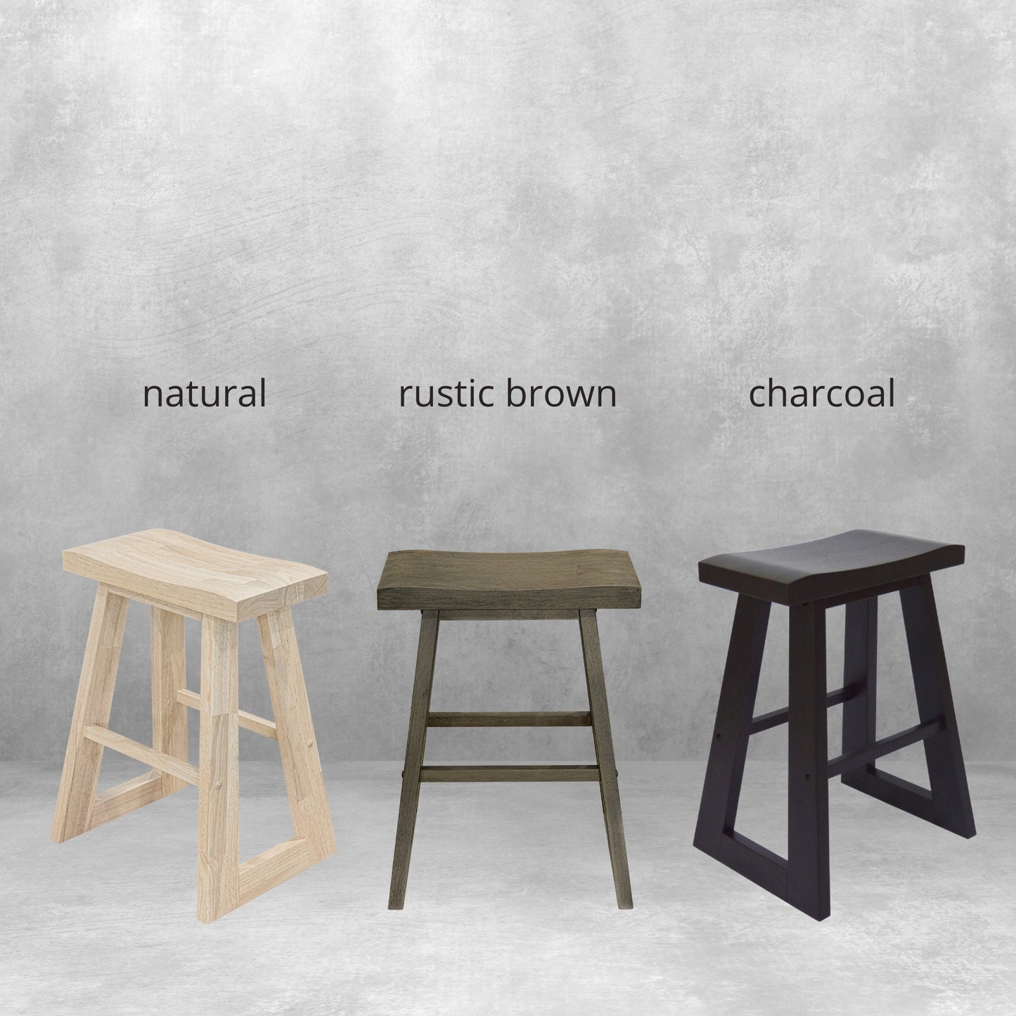 modern solid wood counter stool