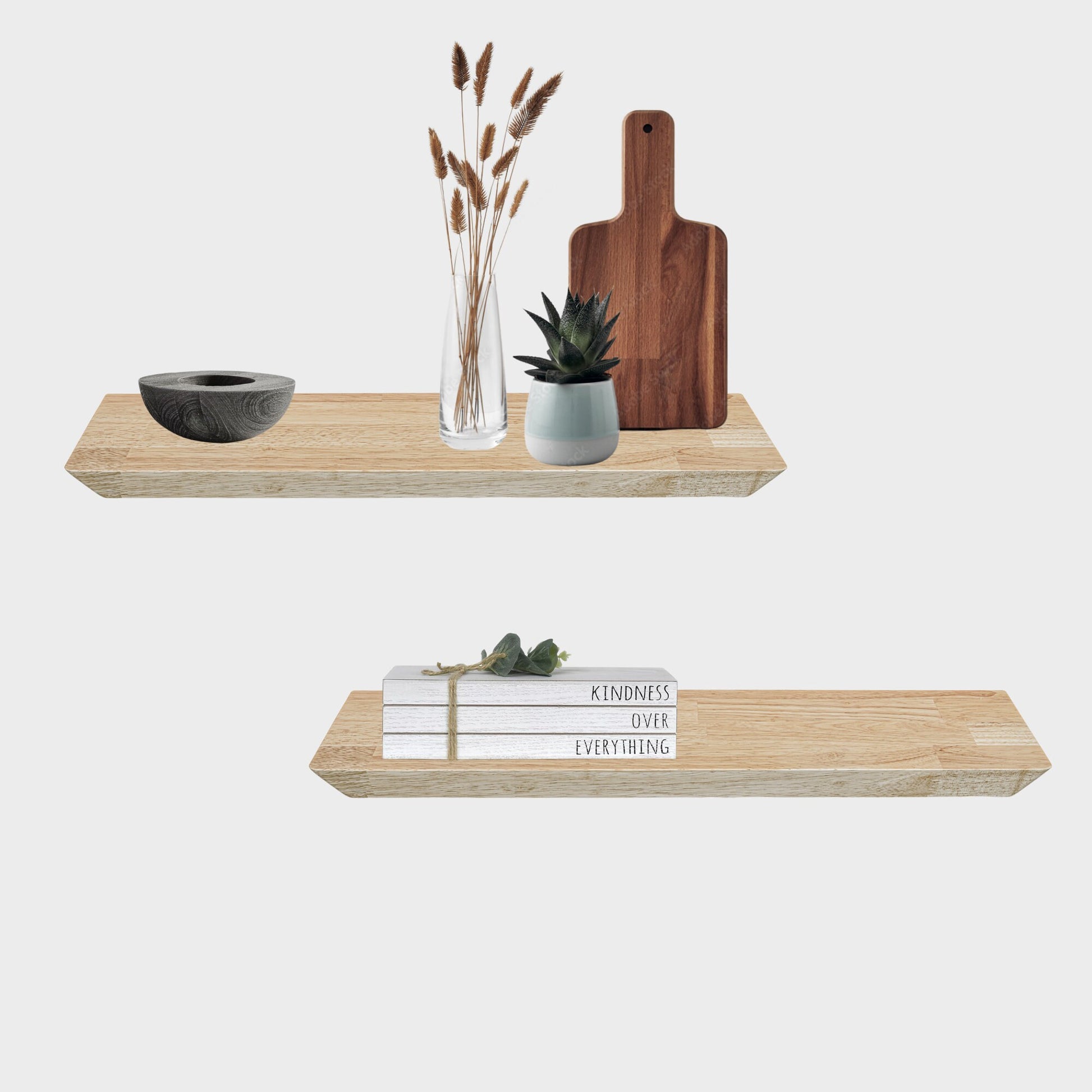 stylish solid wood floating wall shelf